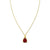 Garnet Drop Necklace - Vojé Jewelry