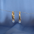 Aquamarine Hoop Earrings - Vojé Jewelry