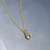 Aquamarine Round Minimal Necklace - Vojé Jewelry
