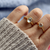 Aquamarine Round Minimal Ring - Vojé Jewelry