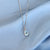 Aquamarine Pear Minimal Necklace - Vojé Jewelry
