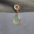 Prehnite Gold Carving Detailed Earrings - Vojé Jewelry
