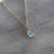 Aquamarine Pear Minimal Necklace - Vojé Jewelry